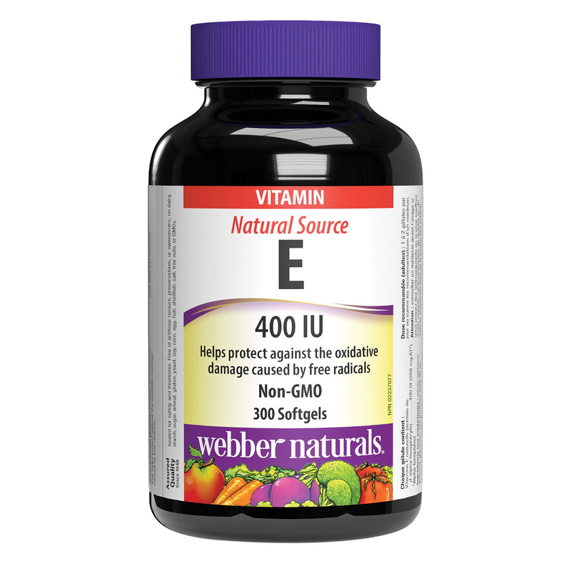 webber naturals Vitamin E 400 IU, 300 Softgels product image