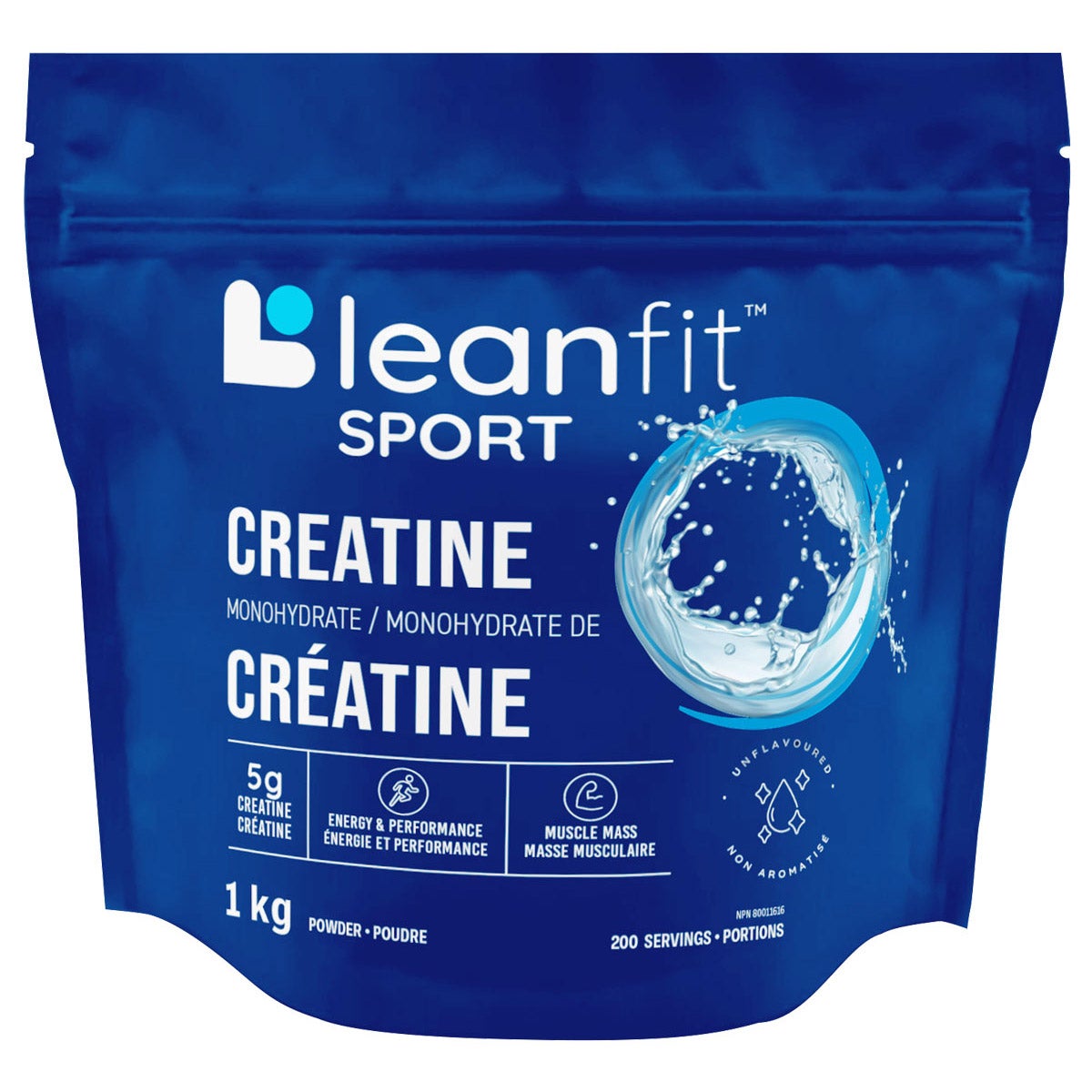 Leanfit Sport Creatine Monohydrate, 1kg product image