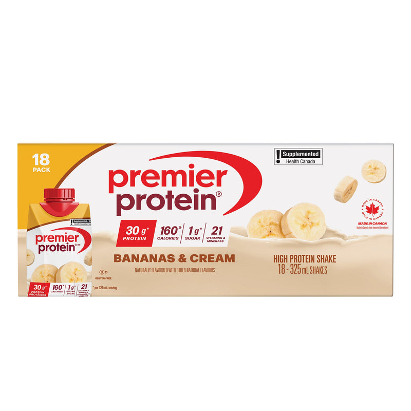Premier Protein High Protein Banana Shake, 18 x 325 mL product image
