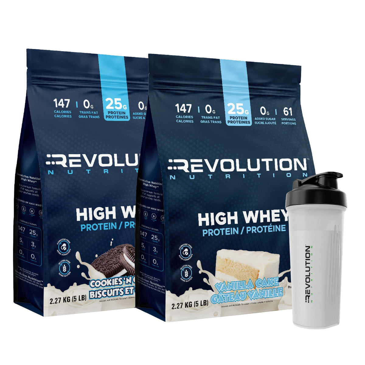 Revolution Nutrition High Whey Protein Powder Variety Pack, 2 x 2.27 kg product image