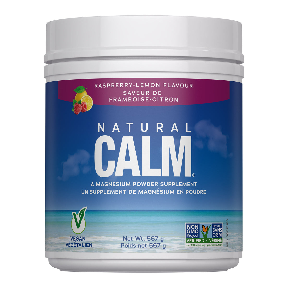 Natural Calm Magnesium Powder Raspberry Lemon - 567 g Powder product image