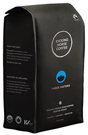 Kicking Horse Coffee Three Sisters, Medium Roast, Whole Bean, Certified Organic, Fairtrade, Kosher, Black, 35.2 Oz, Pack of 6 - product image