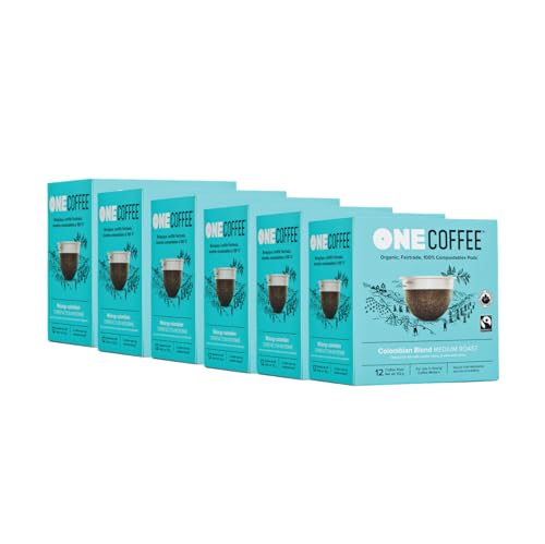 One Coffee Organic Colombian 72 Count Single Serve Coffee 100% Compostable Pods Made for K-Cup Keurig Brewers - product image