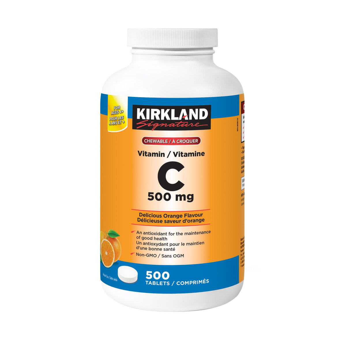 Kirkland Signature Vitamin C 500MG, 500 Chewable Tablets product image