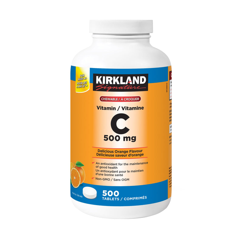Kirkland Signature Vitamin C 500MG, 500 Chewable Tablets product image
