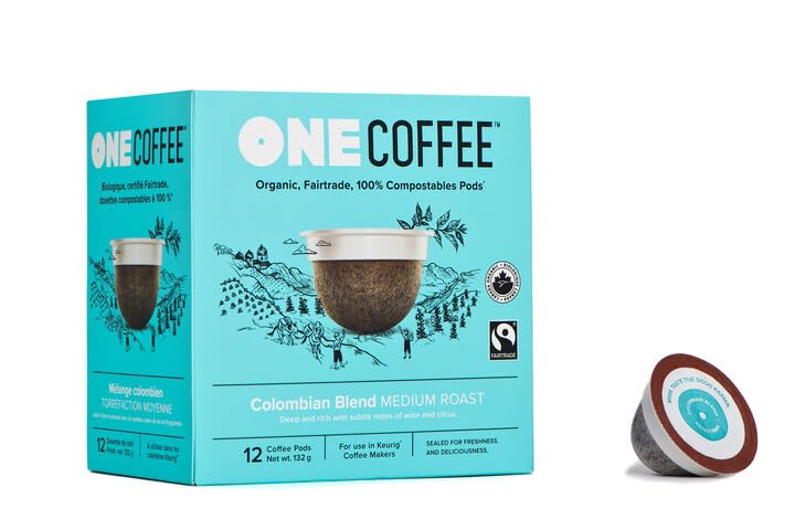One Coffee Organic Colombian 72 Count Single Serve Coffee 100% Compostable Pods Made for K-Cup Keurig Brewers - image 3