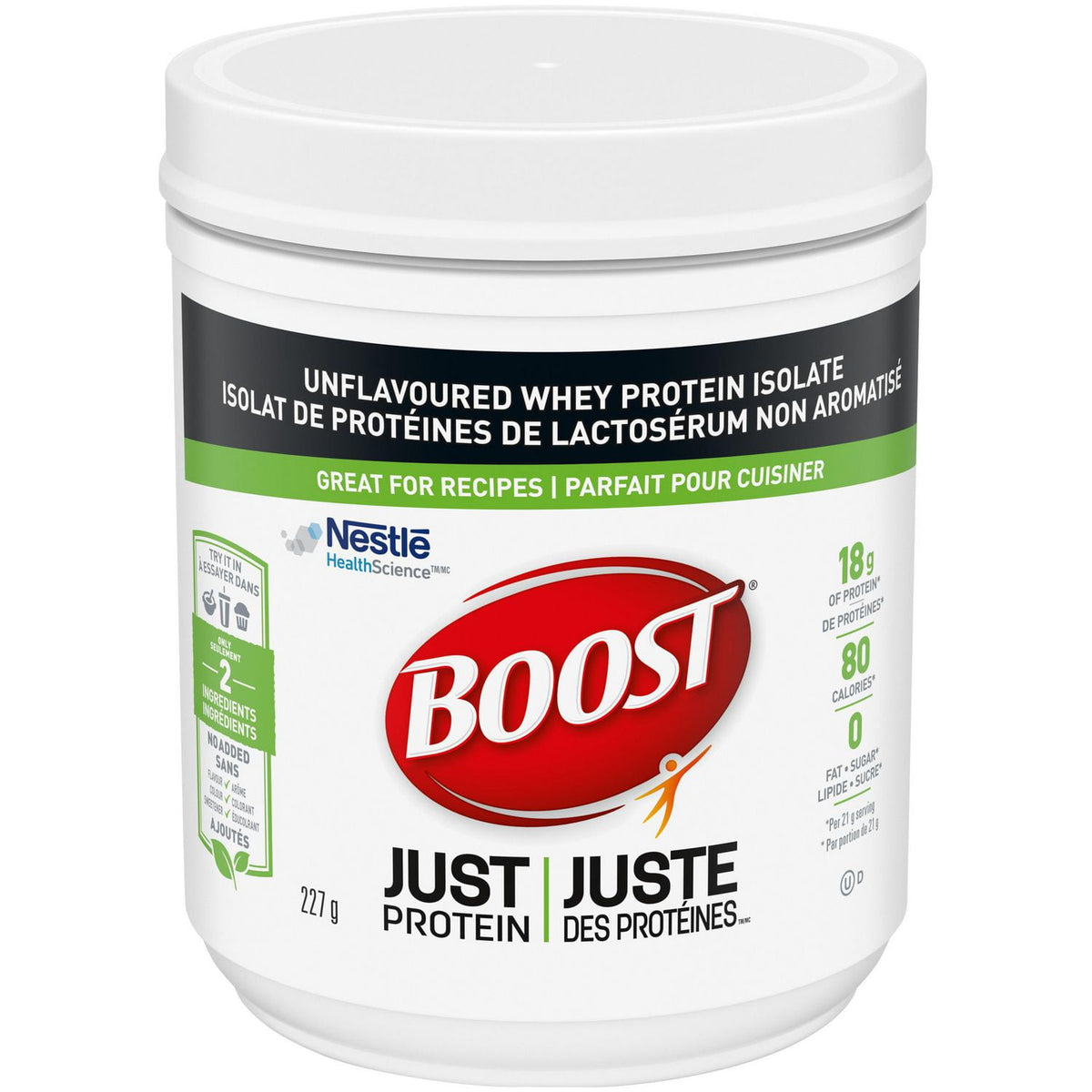 BOOST JUST PROTEIN Unflavoured Instant Whey Protein Isolate Powder 227 g product image