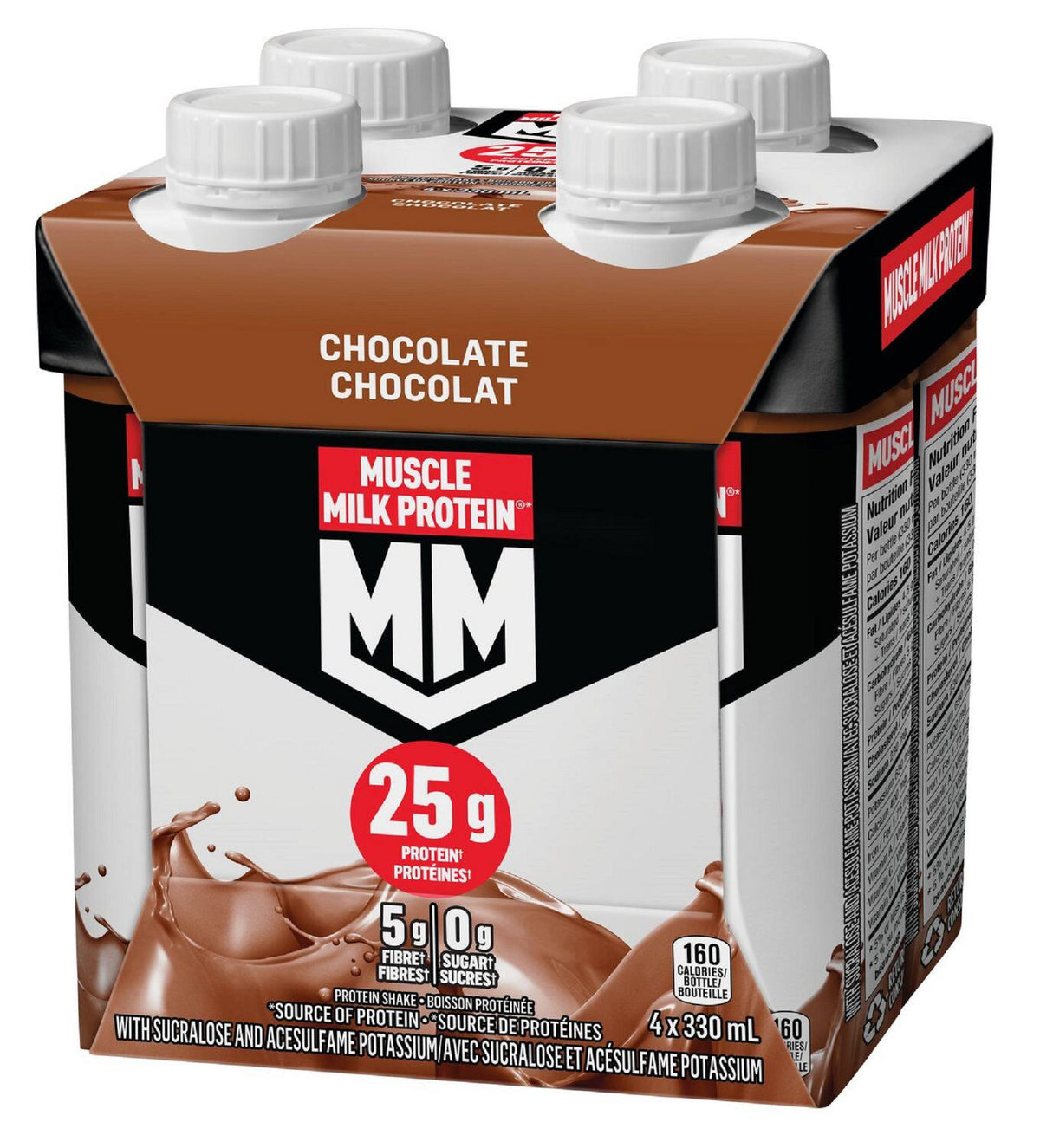 Muscle Milk Protein Shake Chocolate 4 x 330 mL, Bottles product image