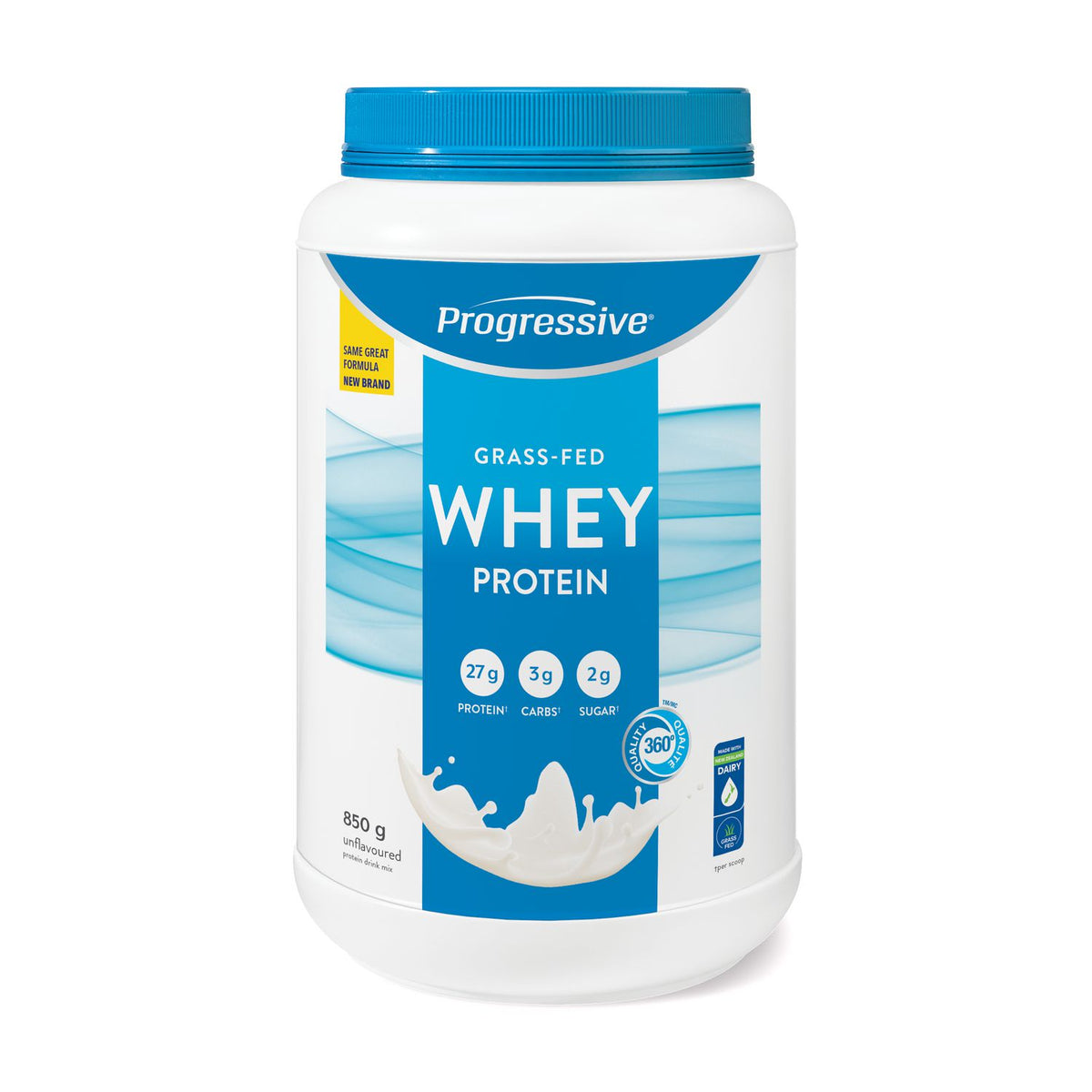 Progressive Grass Fed Whey Protein Powder, 27 g, Unflavoured, 850 g product image