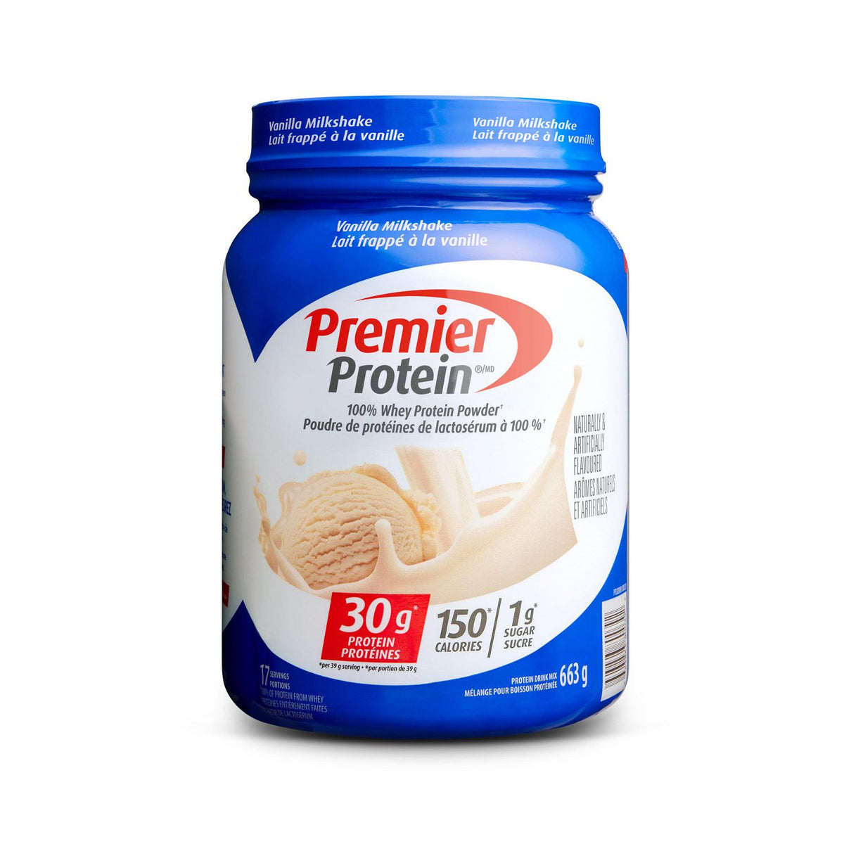Premier Protein Vanilla Milkshake Protein Powder, 17 serve product image