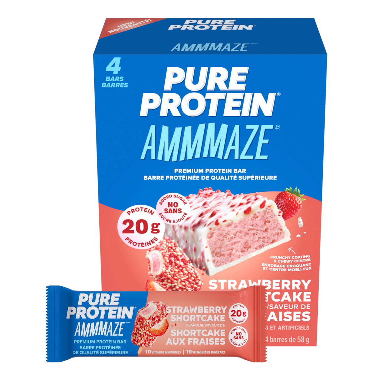 Pure Protein Ammmaze Strawberry Shortcake 4X58G product image