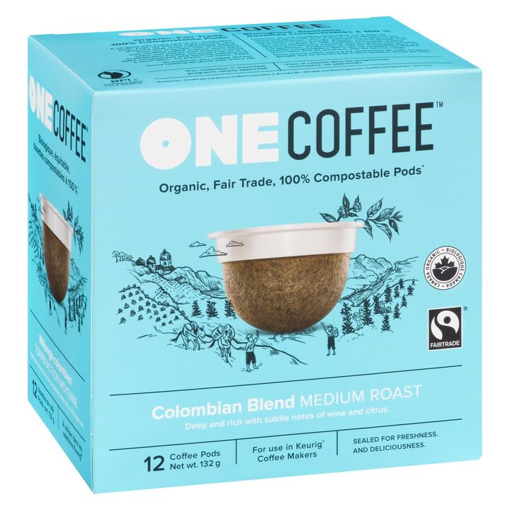 One Coffee Organic Colombian 72 Count Single Serve Coffee 100% Compostable Pods Made for K-Cup Keurig Brewers - image 2