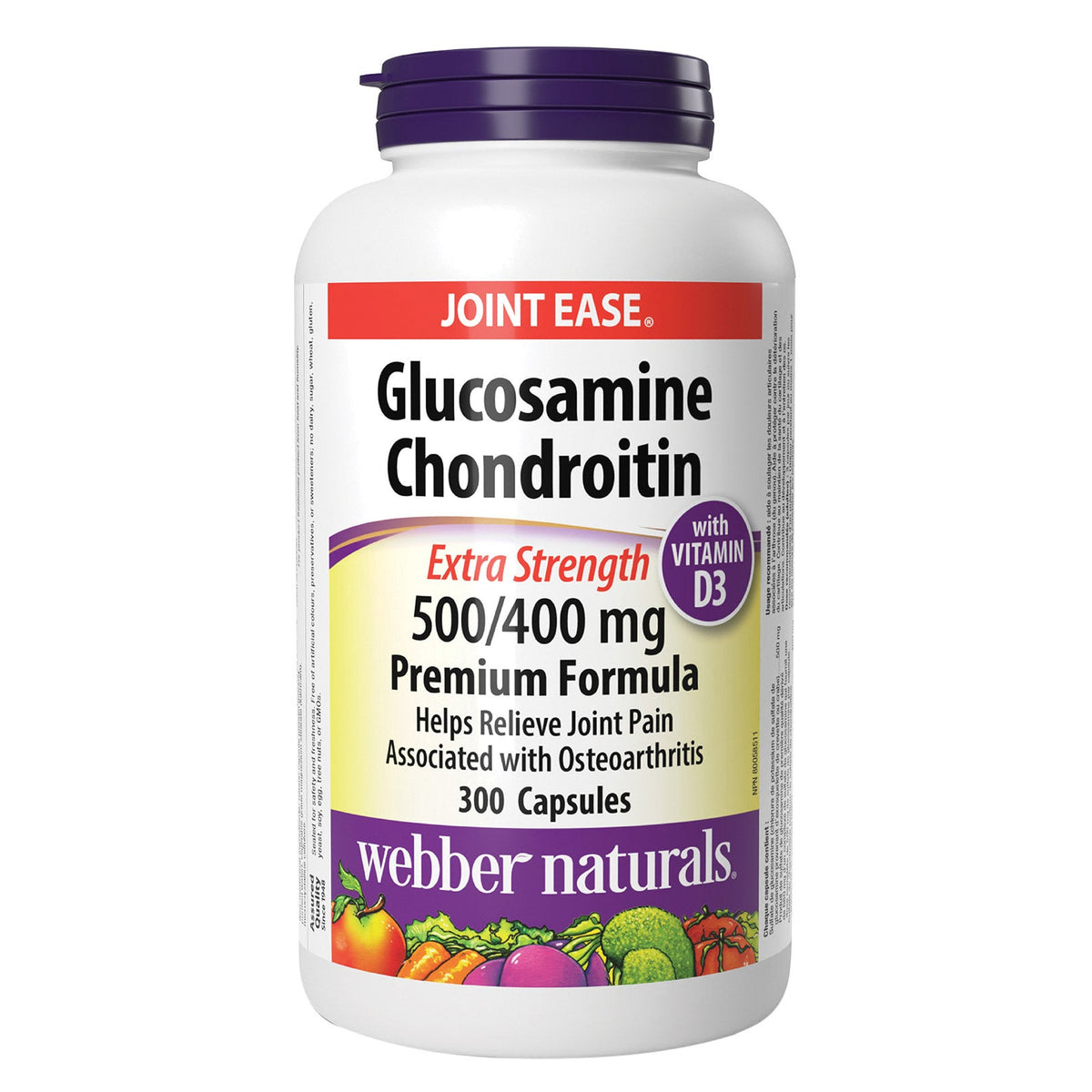 webber naturals Glucosamine Chondroitin Sulfate, Extra-strength, 300 Capsules product image