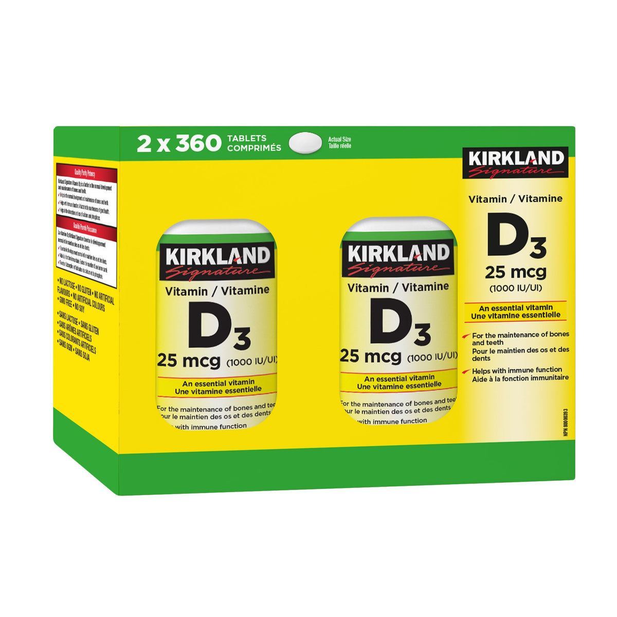 Kirkland Signature Vitamin D3 1,000 IU, 2 x 360 Tablets product image