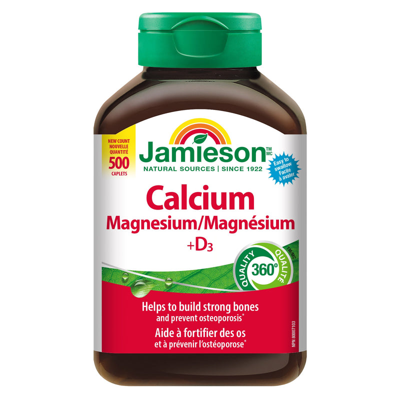 Jamieson Calcium Magnesium with Vitamin D3, 500 Caplets product image