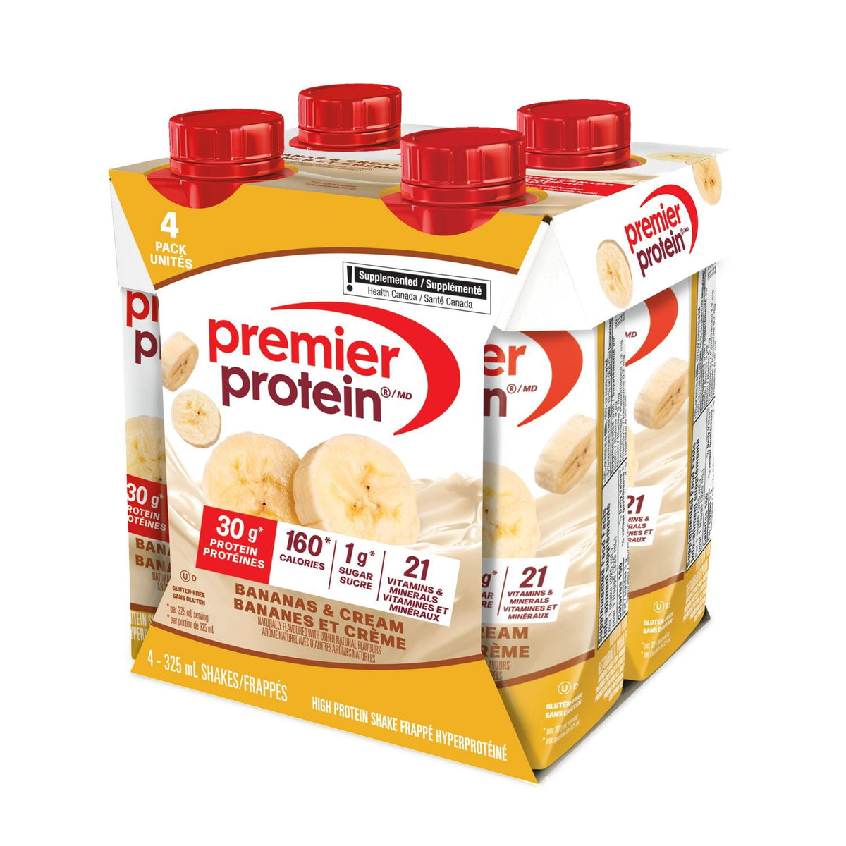 Premier Protein Bananas & Cream High Protein Ready-to-Drink Shake, 4 pack product image
