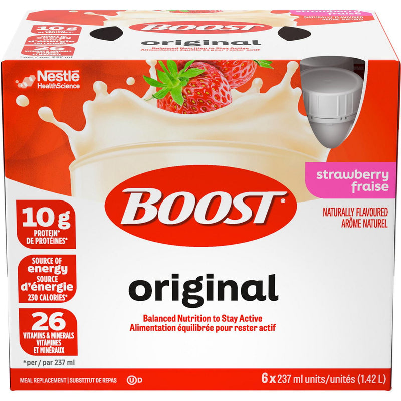 BOOST Original Meal Replacement Drink – Strawberry, 6 x 237 ml bundle of four retail packs